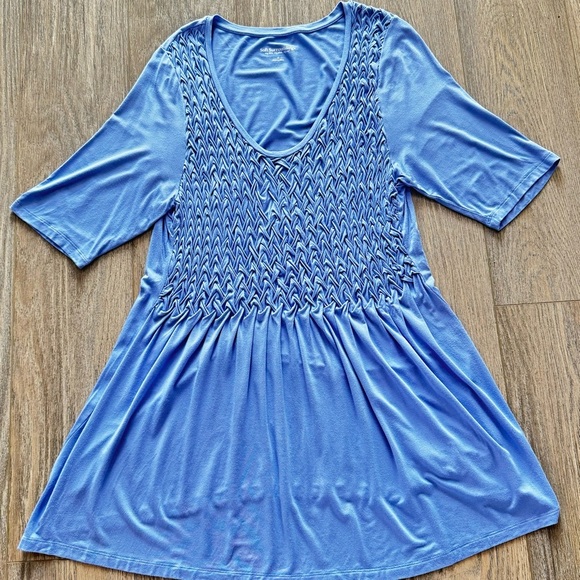 Soft Surroundings, Corneille Tunic, Basket Weave Periwinkle Size 1X - Picture 1 of 12